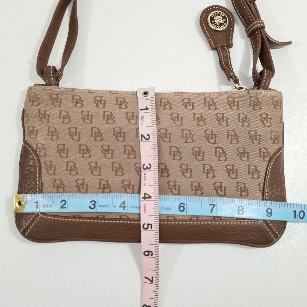 Y2K Dooney & Bourke Brown Monogram Clutch Shoulder Bag - Picture 10 of 12